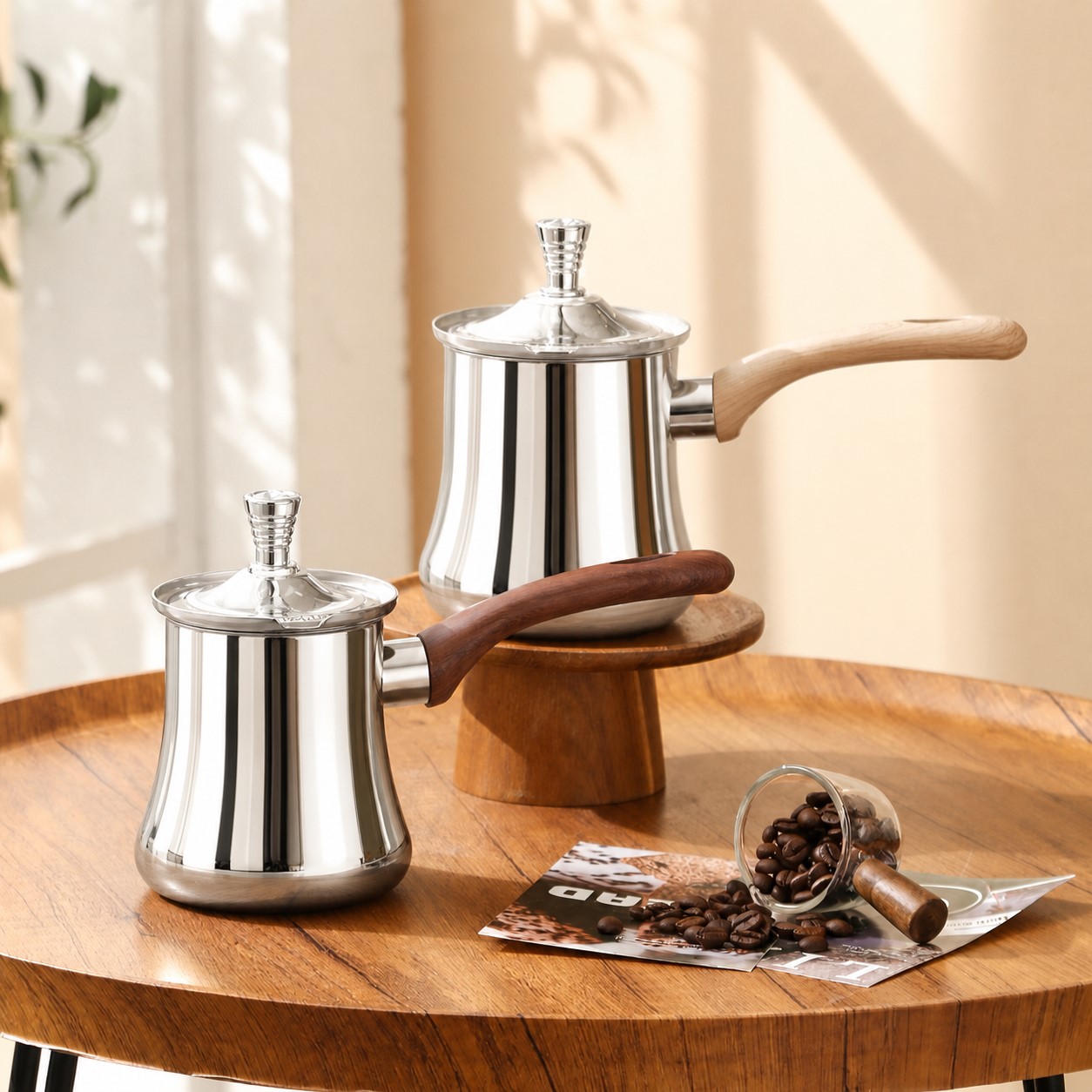 Stainless Steel Turkish Coffee Pot 350 / 550 / 720 ml