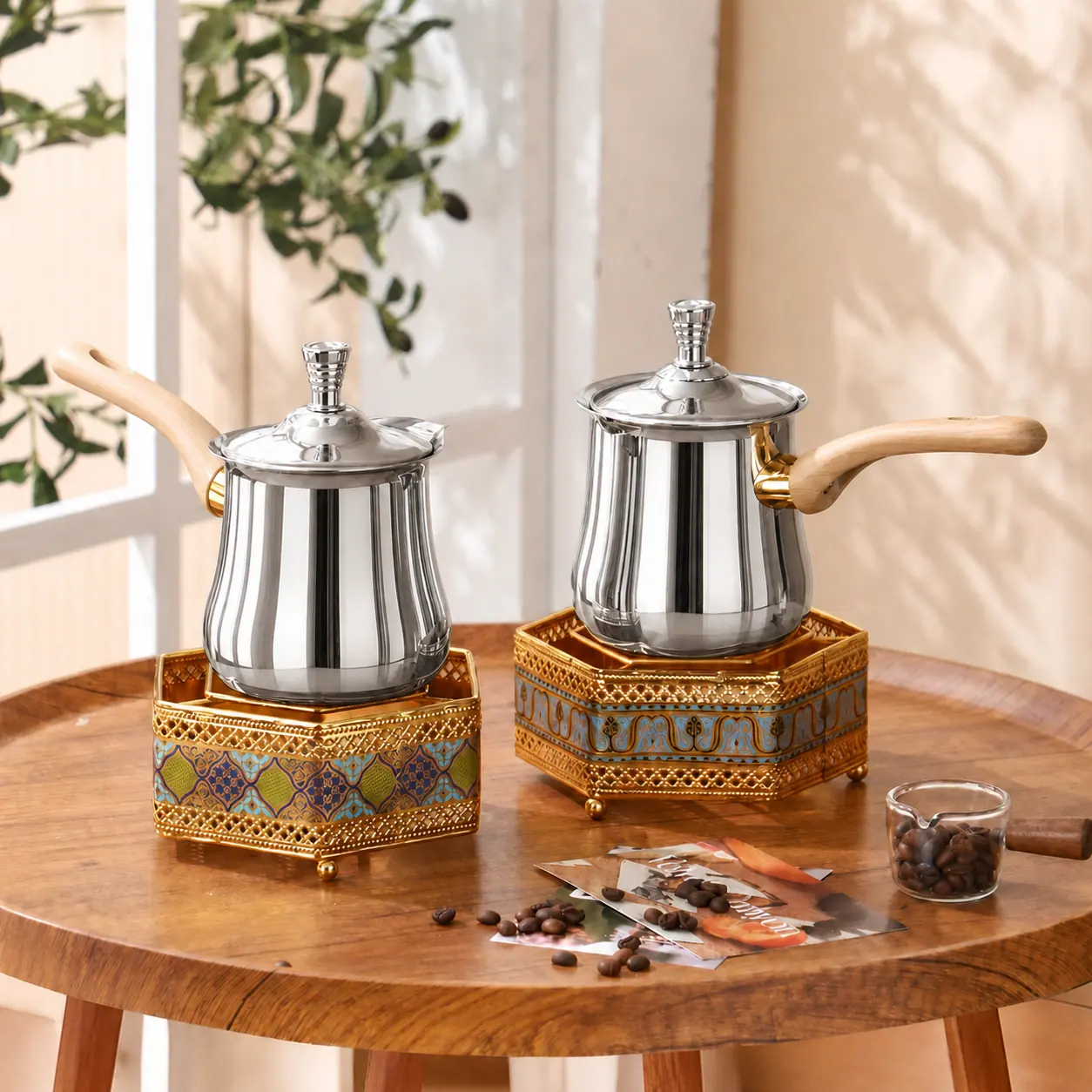 Factory-developed stainless steel coffee pot presentation sample