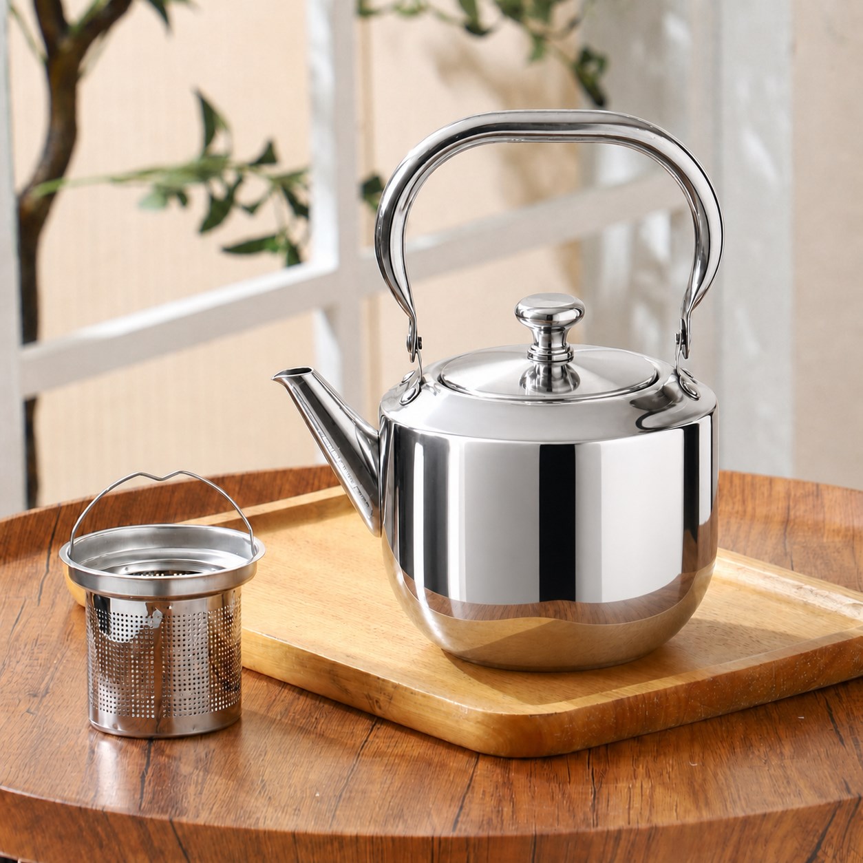 Round Handle Tea Kettle with Infuser 1.2 / 1.6 / 2.0 L