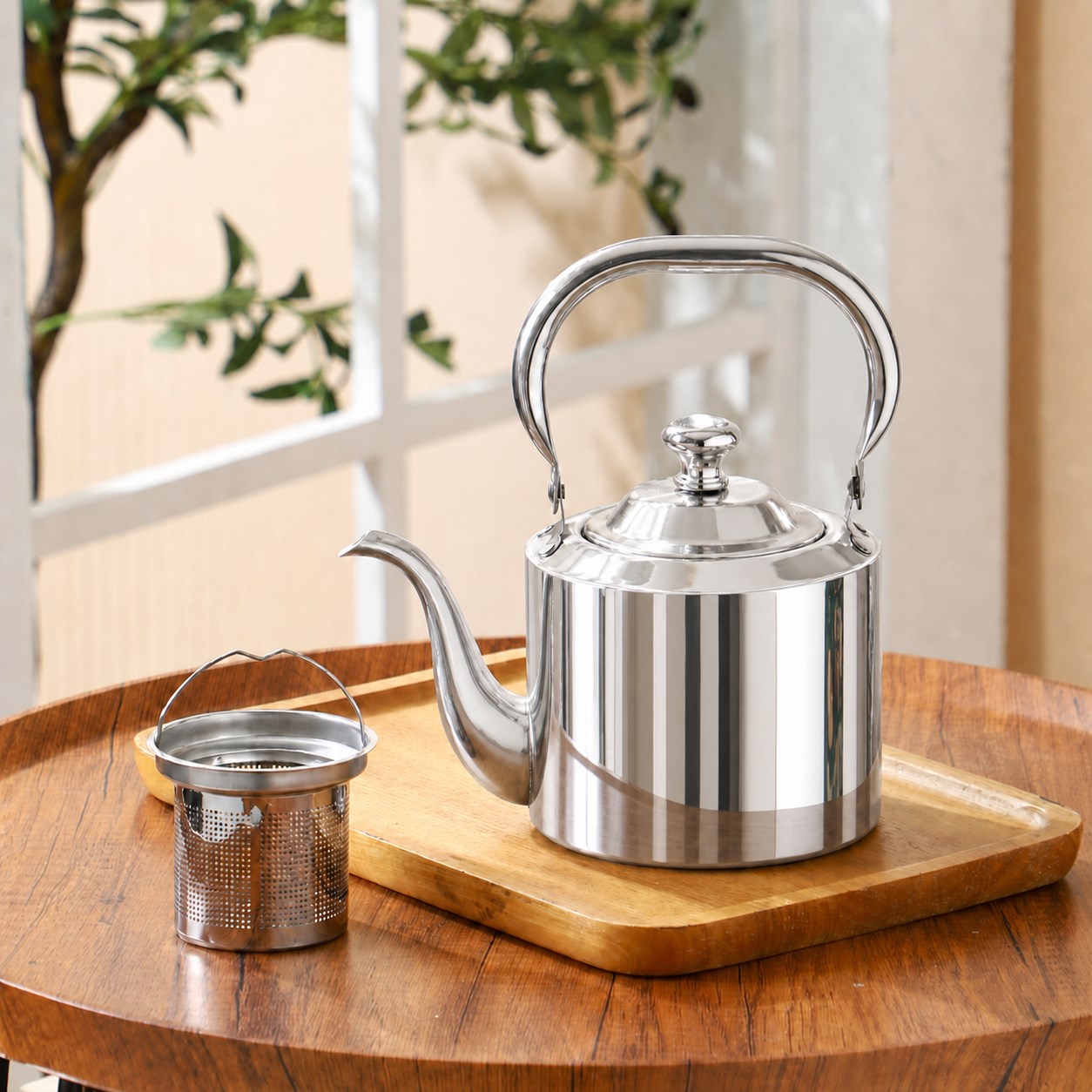 Tall Stainless Steel Tea Kettle 1.5 / 2.0 L